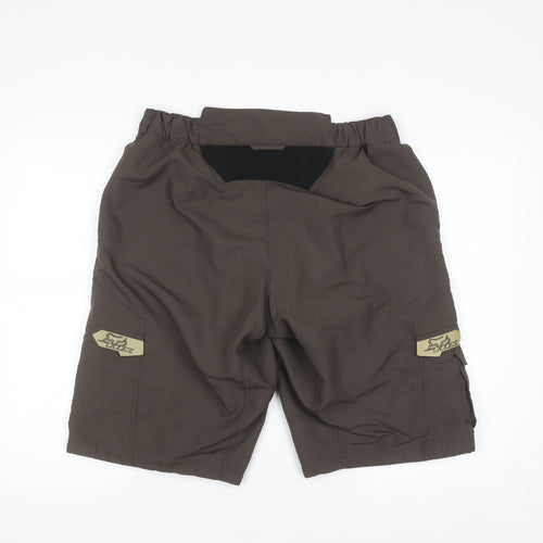 Fox Men's Brown 34 Cargo Shorts Elastic Waist Outdoor Style