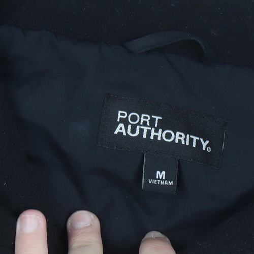 Port Authority Men's Black M Bomber Jacket Polyester Full Zip