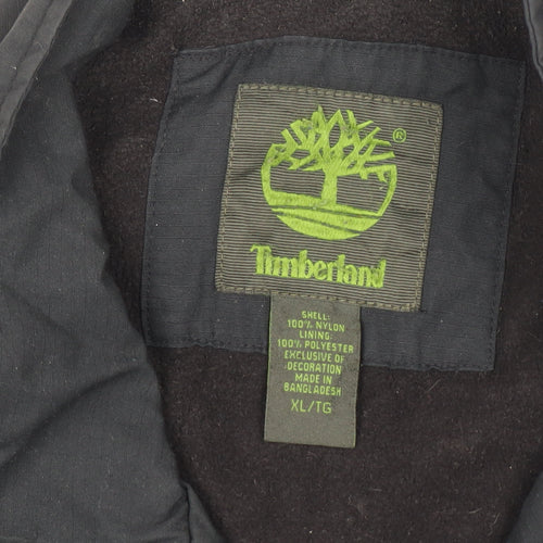 Timberland Men's Black XL Parka Jacket Waterproof Nylon Lined