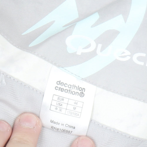 Quechua Womens White Ski Jacket Size 16 Full Zip Winter Coat