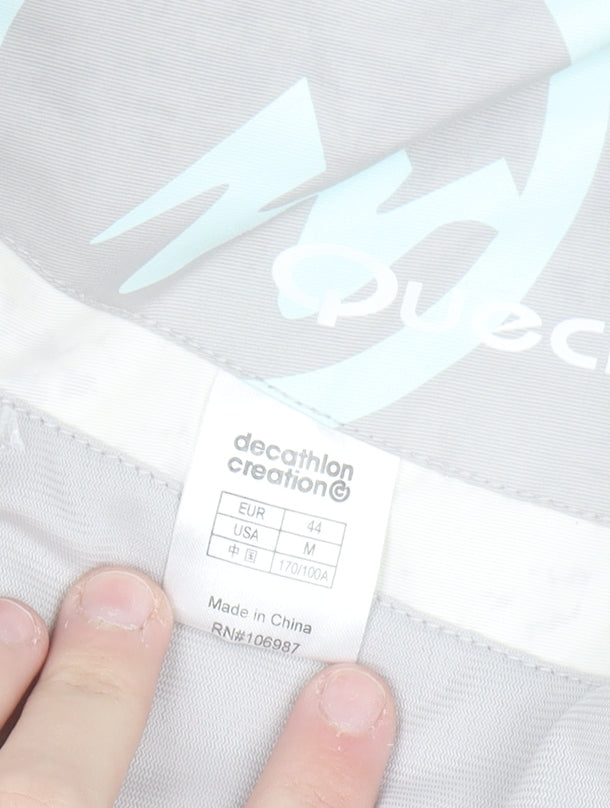 Quechua Womens White Ski Jacket Size 16 Full Zip Winter Coat