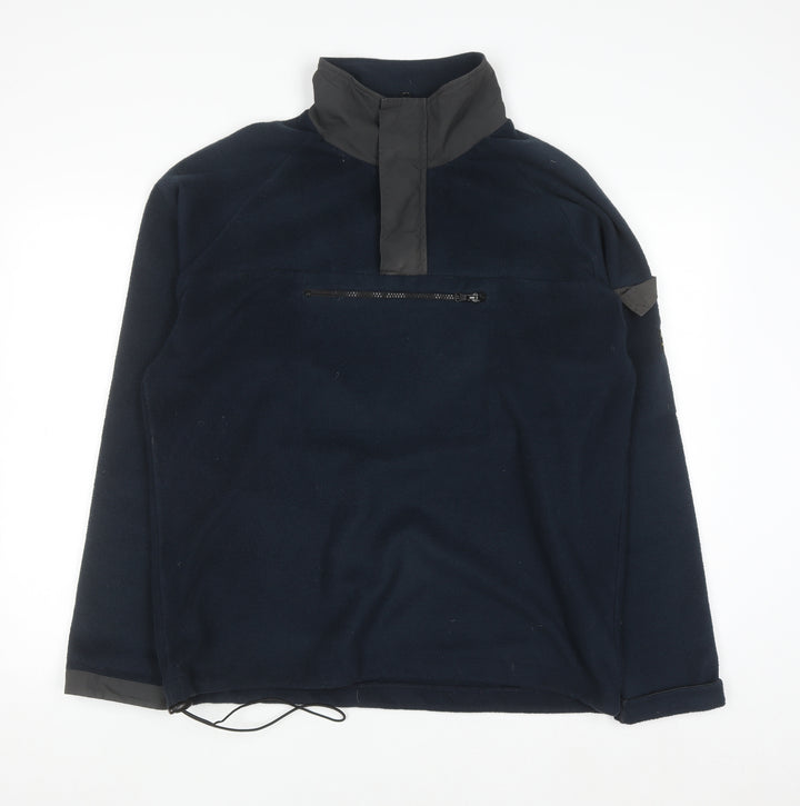 Pepe Jeans Men’s Blue Fleece 1/4 Zip Sweatshirt Size L