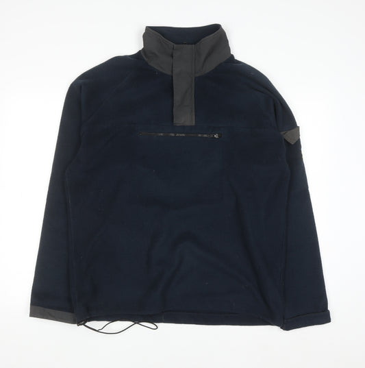 Pepe Jeans Men’s Blue Fleece 1/4 Zip Sweatshirt Size L