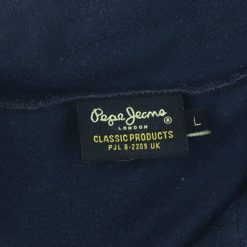 Pepe Jeans Men’s Blue Fleece 1/4 Zip Sweatshirt Size L