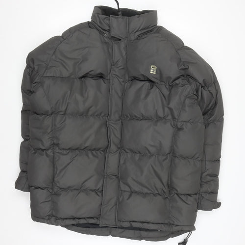 Nike Mens Black L Puffer Jacket Down Hooded Winter Coat