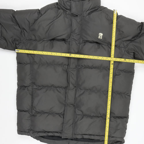 Nike Mens Black L Puffer Jacket Down Hooded Winter Coat
