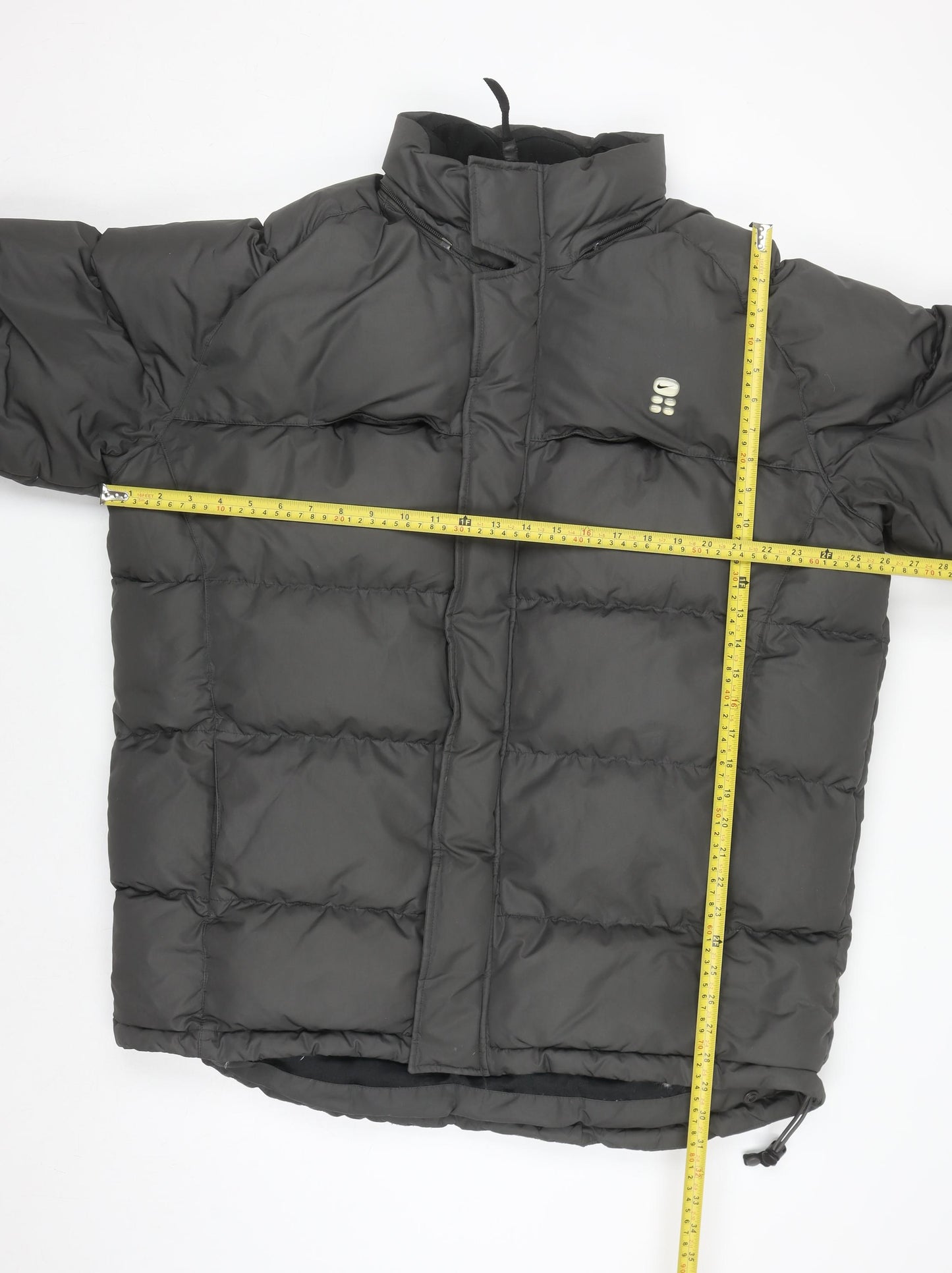 Nike Mens Black L Puffer Jacket Down Hooded Winter Coat