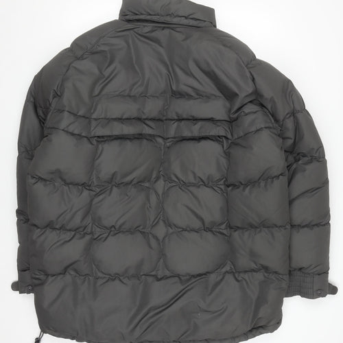 Nike Mens Black L Puffer Jacket Down Hooded Winter Coat