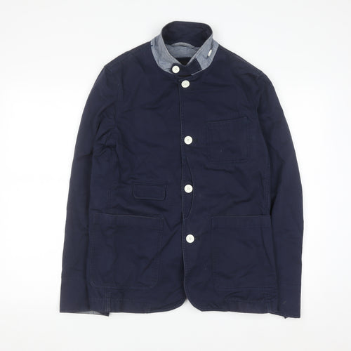 Method London Women's Blue Cotton Blazer Jacket Size 12