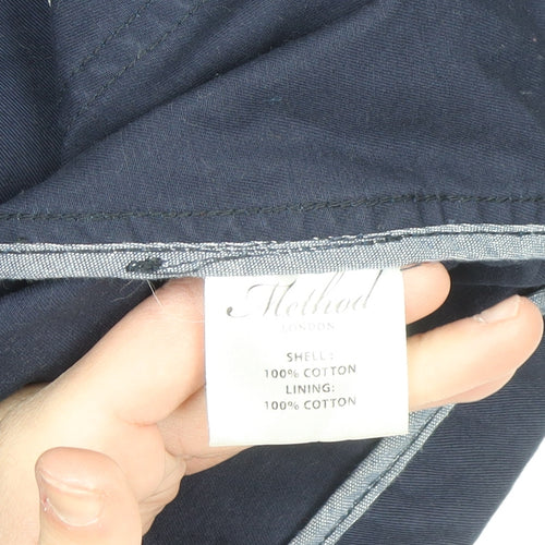 Method London Women's Blue Cotton Blazer Jacket Size 12
