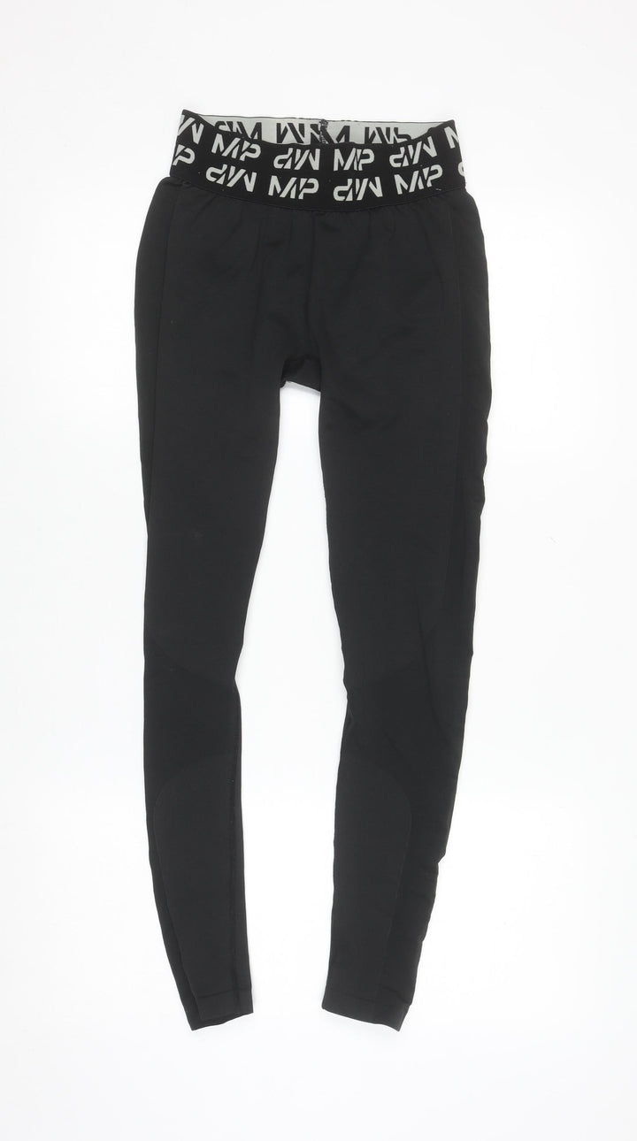 MP Women's Black Small Compression Leggings Active Gym Wear