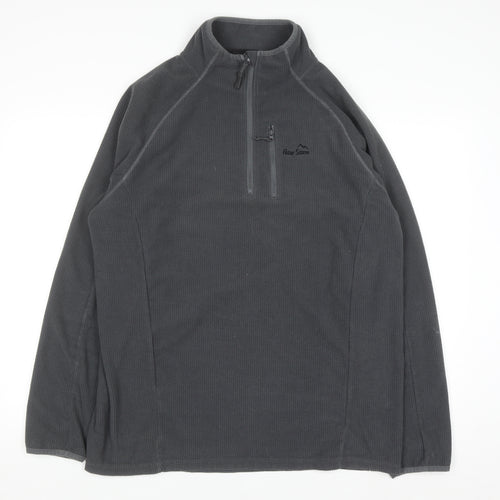 Peter Storm Men's Grey Fleece 1/4 Zip Pullover Sweatshirt Size L