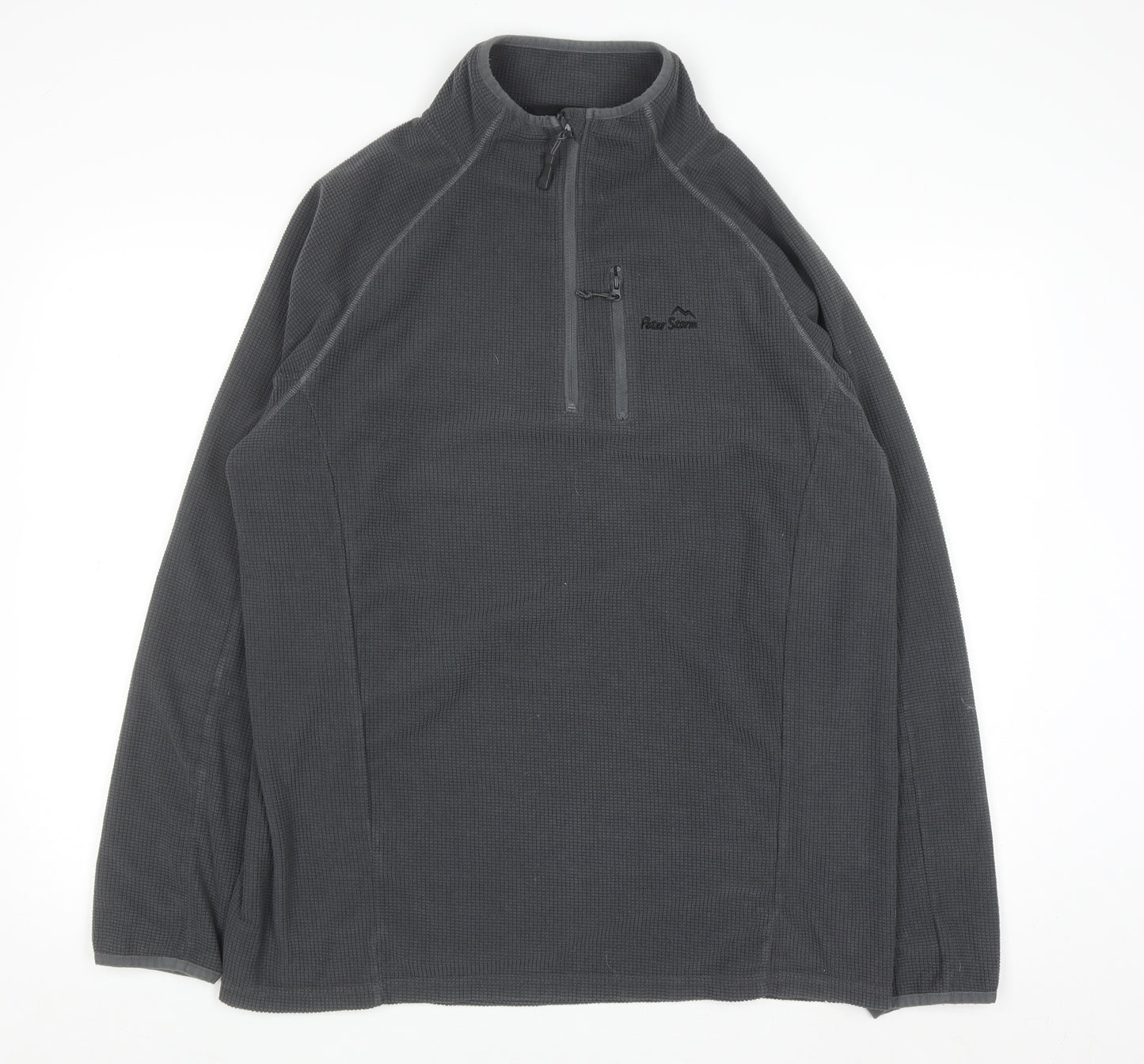 Peter Storm Men's Grey Fleece 1/4 Zip Pullover Sweatshirt Size L