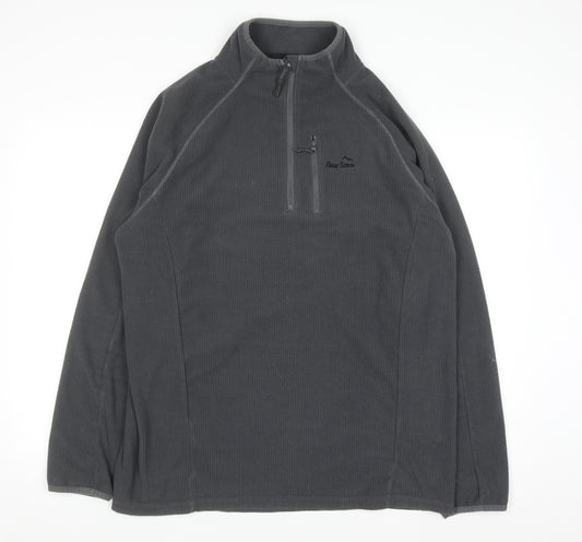 Peter Storm Men's Grey Fleece 1/4 Zip Pullover Sweatshirt Size L