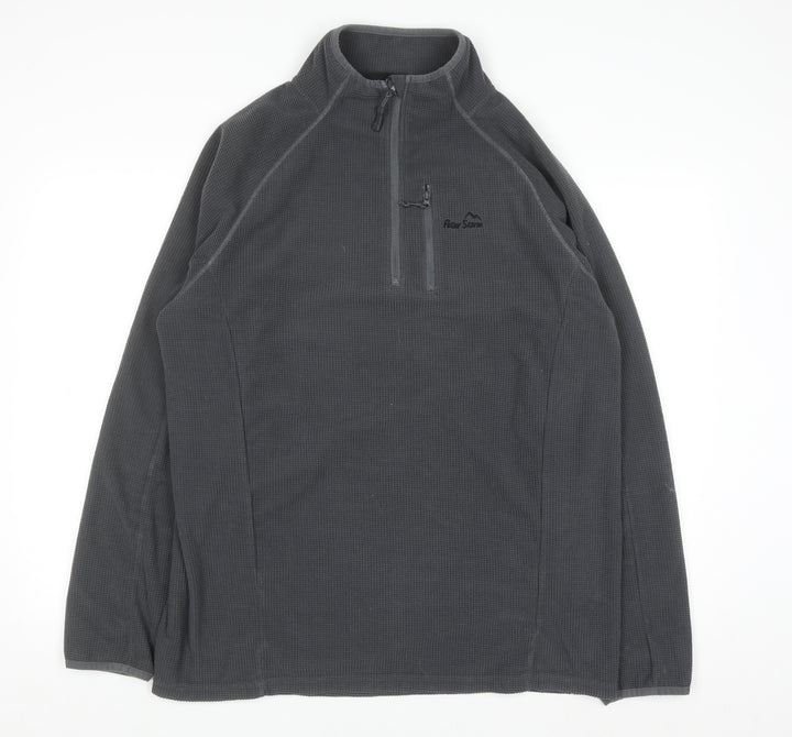 Peter Storm Men's Grey Fleece 1/4 Zip Pullover Sweatshirt Size L
