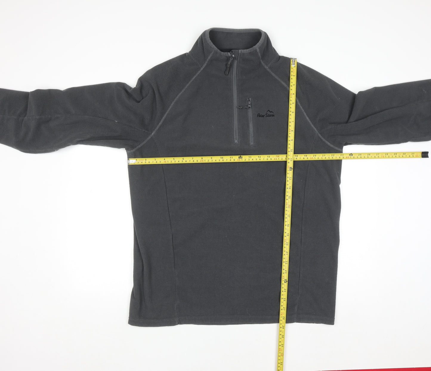Peter Storm Men's Grey Fleece 1/4 Zip Pullover Sweatshirt Size L