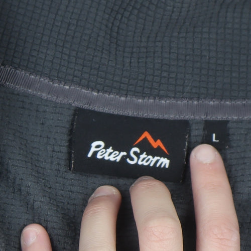 Peter Storm Men's Grey Fleece 1/4 Zip Pullover Sweatshirt Size L