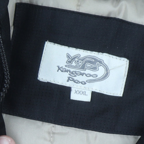Kangaroo Poo Men's Black 3XL Insulated Hooded Parka Jacket