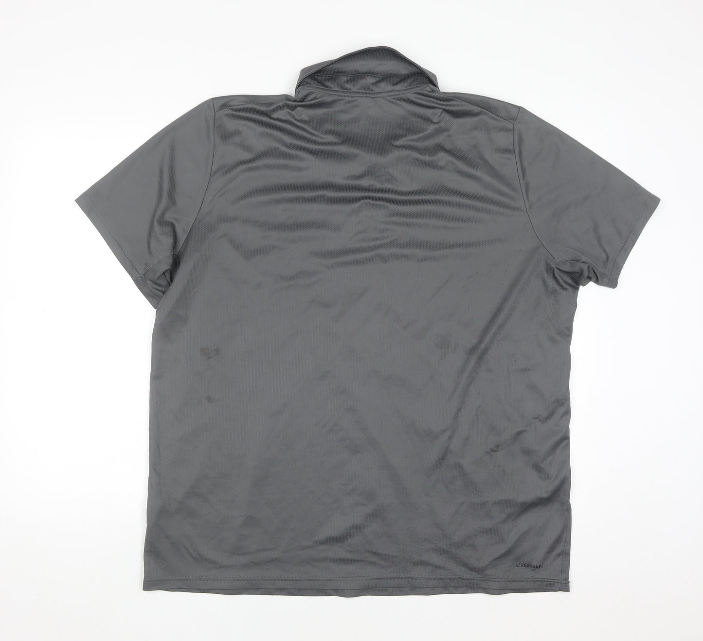 Adidas Men's Grey XL Performance Polo Shirt Lightweight Activewear