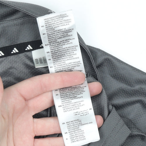 Adidas Men's Grey XL Performance Polo Shirt Lightweight Activewear