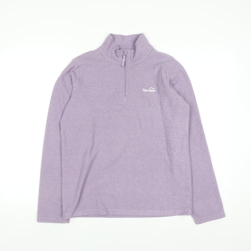 Peter Storm Girls Purple 1/4 Zip Fleece Sweatshirt Size 13 Regular Fit