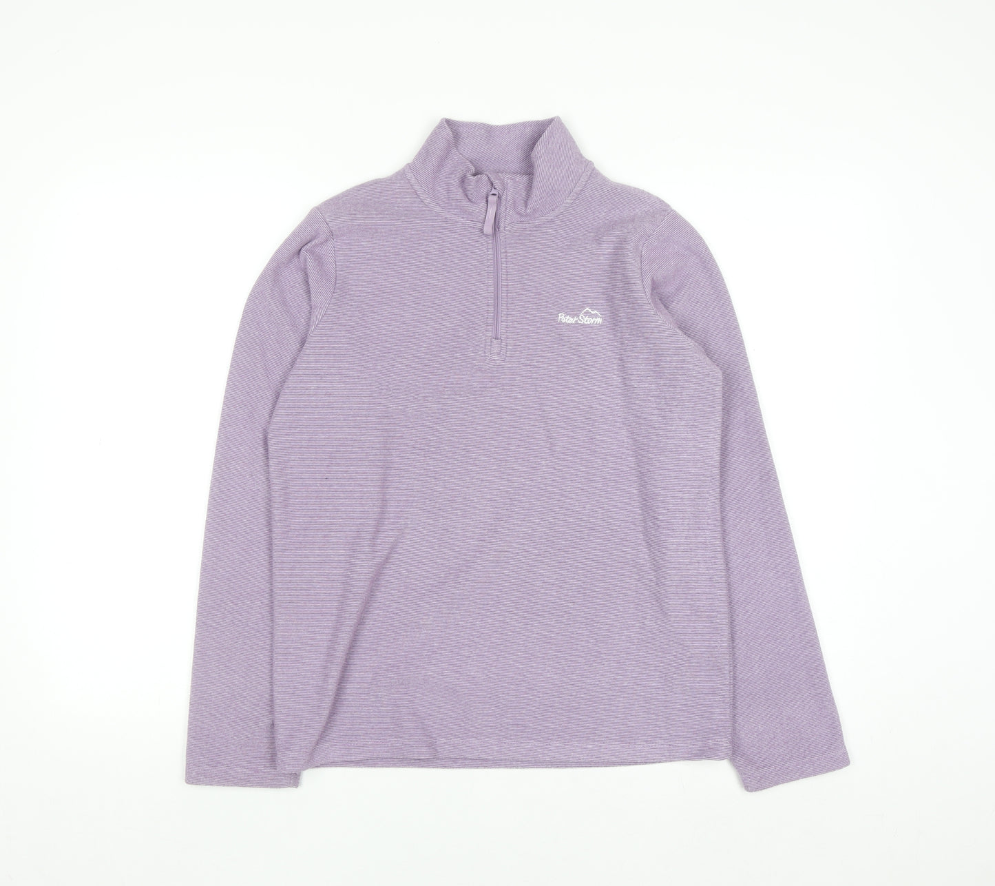 Peter Storm Girls Purple 1/4 Zip Fleece Sweatshirt Size 13 Regular Fit