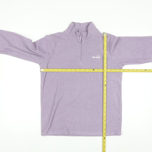 Peter Storm Girls Purple 1/4 Zip Fleece Sweatshirt Size 13 Regular Fit