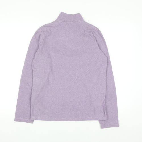 Peter Storm Girls Purple 1/4 Zip Fleece Sweatshirt Size 13 Regular Fit