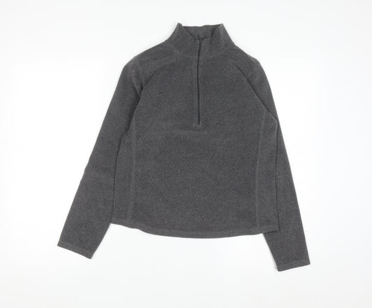 GAP Men’s Grey 1/4 Zip Fleece Sweatshirt Size M Regular Fit