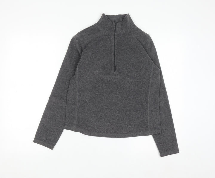 GAP Men’s Grey 1/4 Zip Fleece Sweatshirt Size M Regular Fit