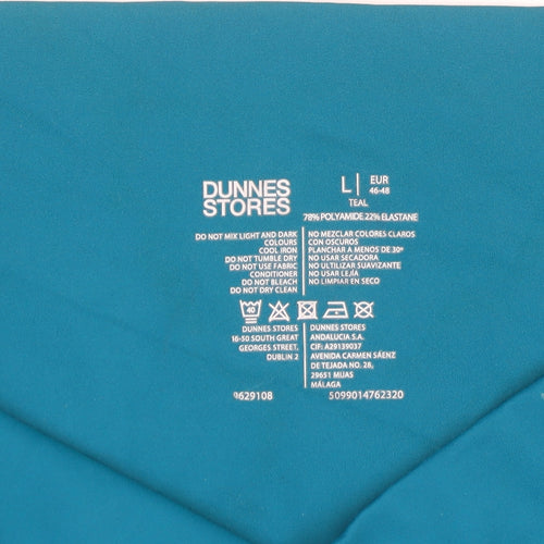 Dunnes Stores Women’s Teal Blue Biker Activewear Shorts L