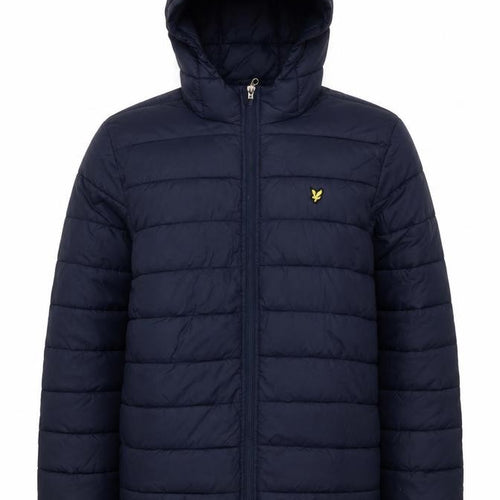 Lyle & Scott Boys Blue Hooded Puffer Jacket 15-16 Years Full Zip Lightweight