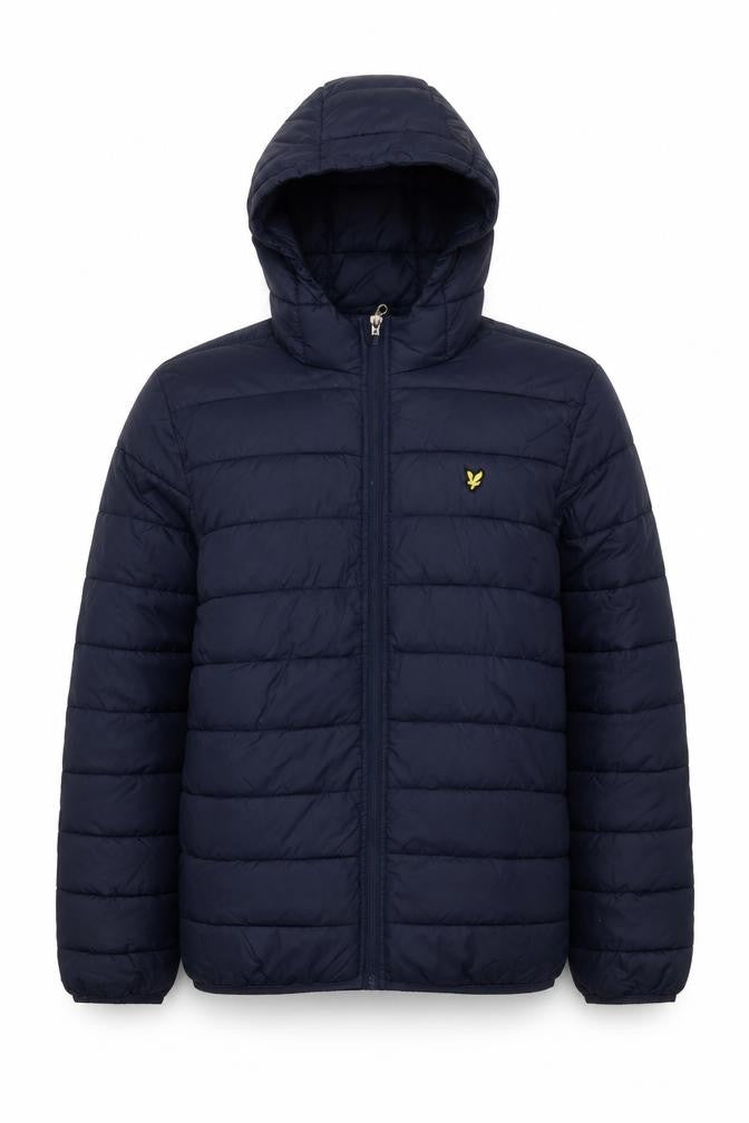 Lyle & Scott Boys Blue Hooded Puffer Jacket 15-16 Years Full Zip Lightweight