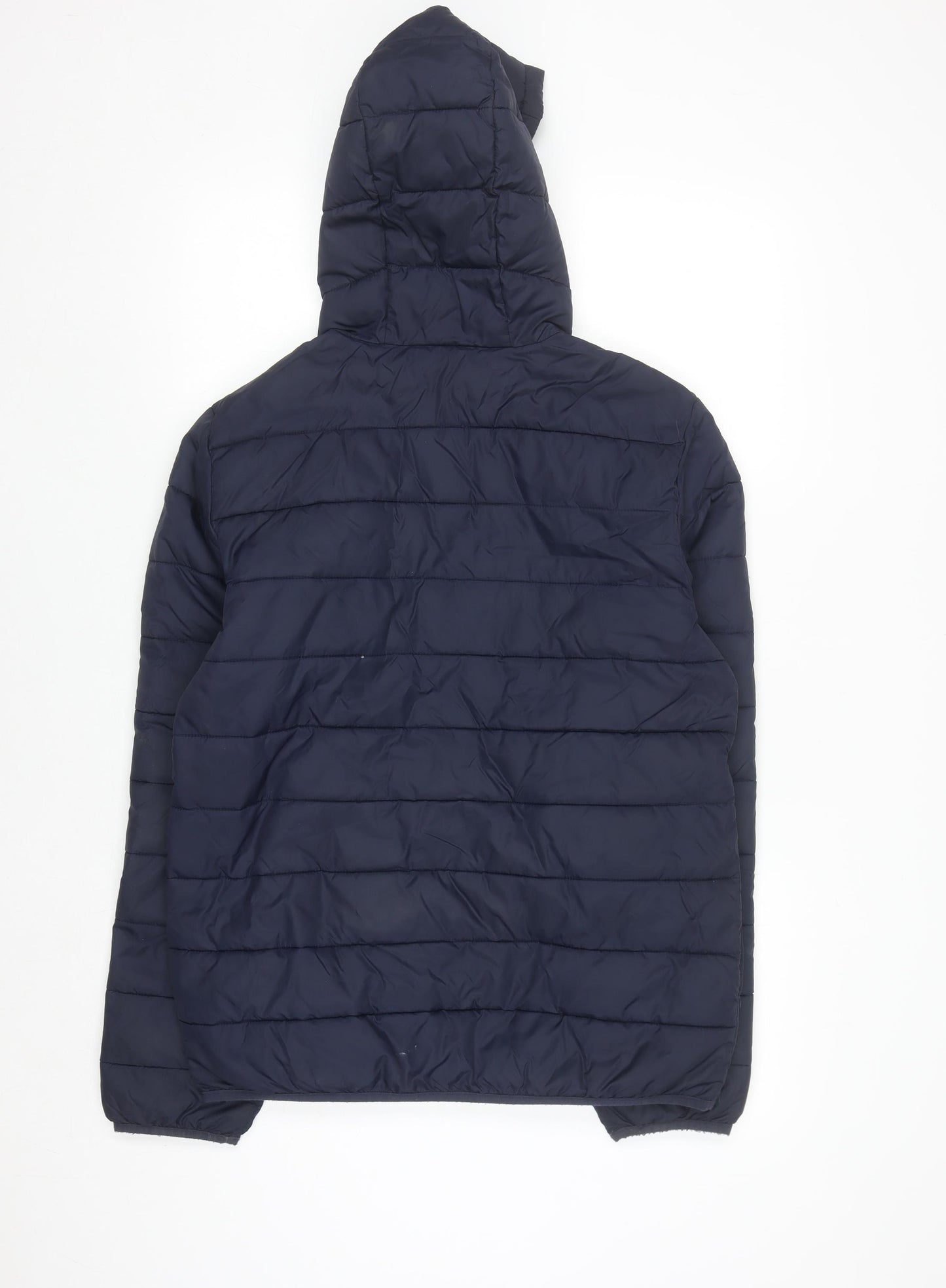 Lyle & Scott Boys Blue Hooded Puffer Jacket 15-16 Years Full Zip Lightweight