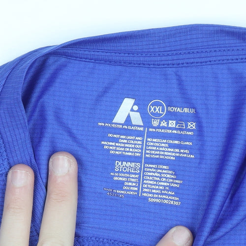 Dunnes Stores Men’s Royal Blue XXL Short Sleeve Crew Neck T-Shirt