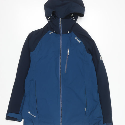 Regatta Women's Blue Waterproof Hooded Outdoor Jacket UK 16