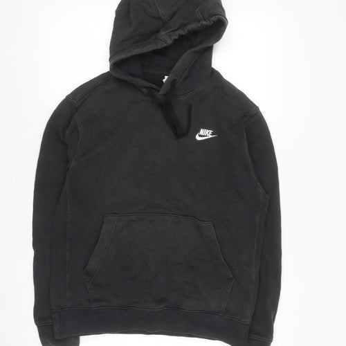 Nike Men's Black Pullover Hoodie Small Regular Fit Fleece Sweatshirt