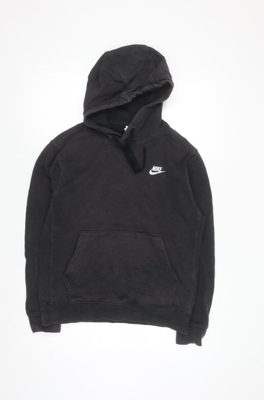 Nike Men's Black Pullover Hoodie Small Regular Fit Fleece Sweatshirt