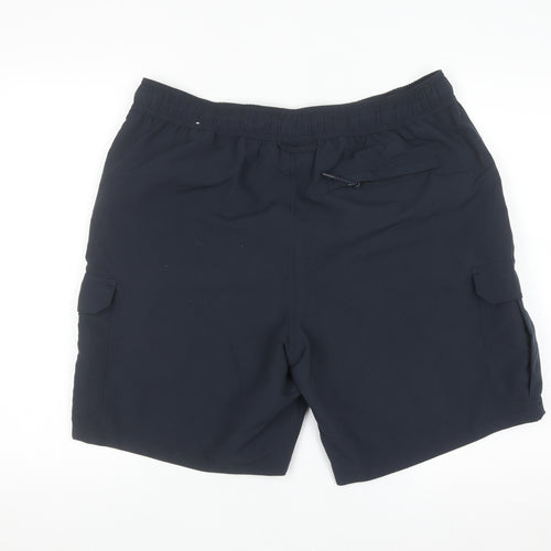 Marks and Spencer Men's Blue Cargo Shorts L 36in Quick Dry