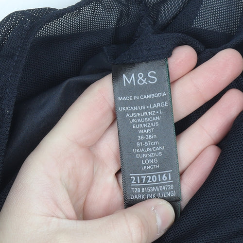 Marks and Spencer Men's Blue Cargo Shorts L 36in Quick Dry