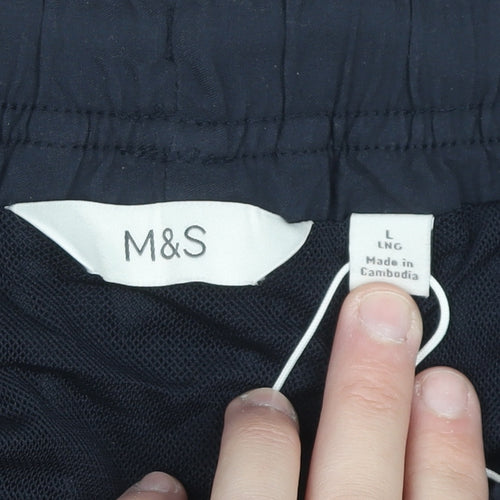 Marks and Spencer Men's Blue Cargo Shorts L 36in Quick Dry