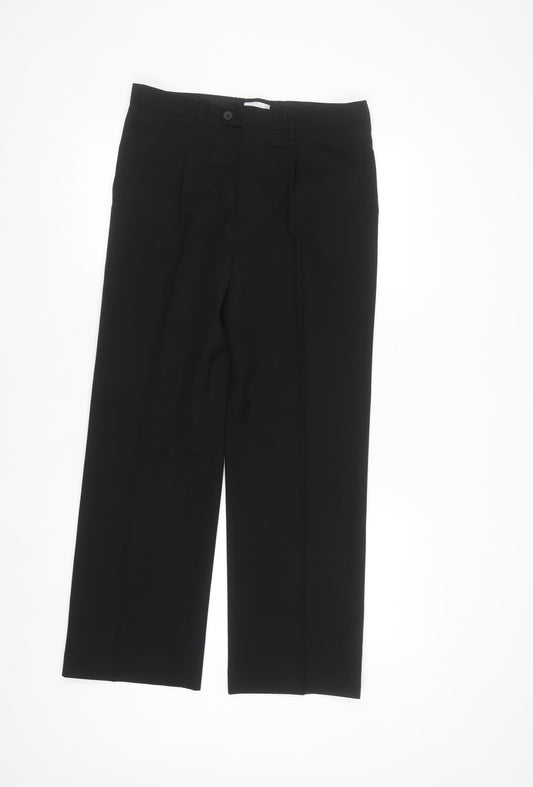 Bluezoo Boys Black Formal Dress Trousers 15 Years Regular Fit School Pants