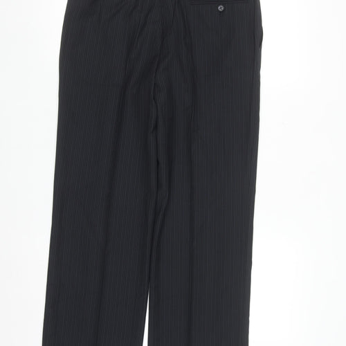 St. George by Duffer Boys Black Pinstripe Dress Trousers 15 Years Formal School