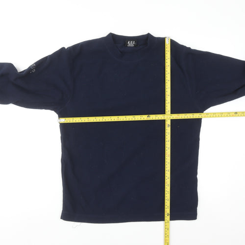 Polartec Men’s Blue Fleece Pullover Sweatshirt Small Regular Fit