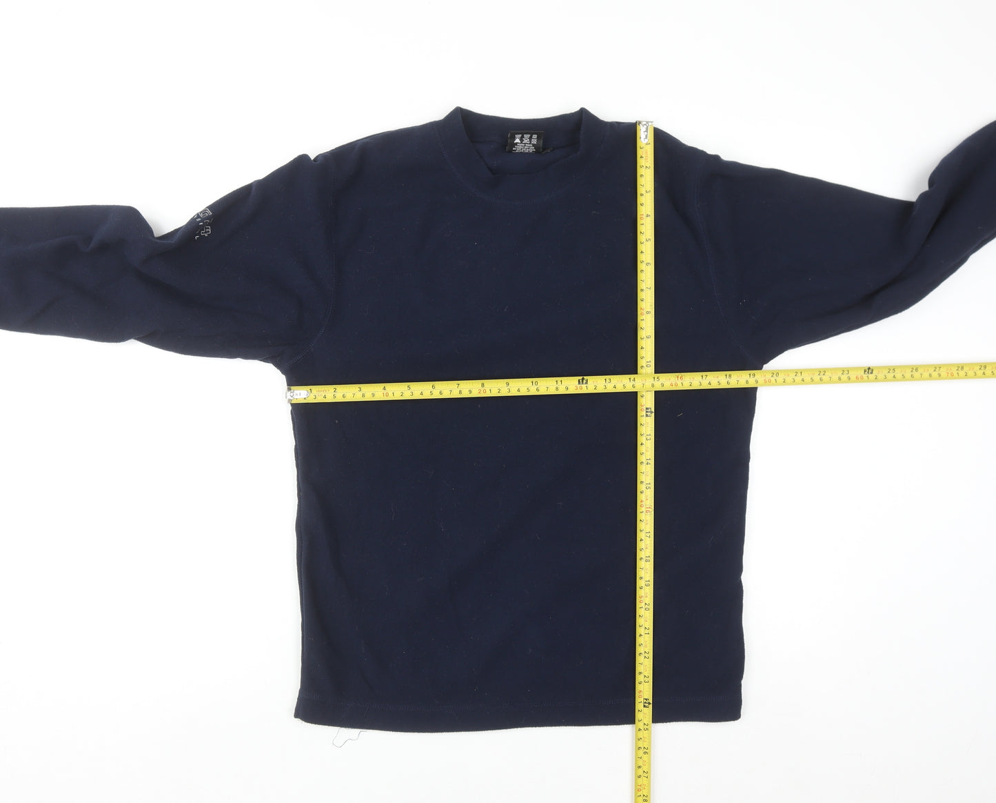 Polartec Men’s Blue Fleece Pullover Sweatshirt Small Regular Fit