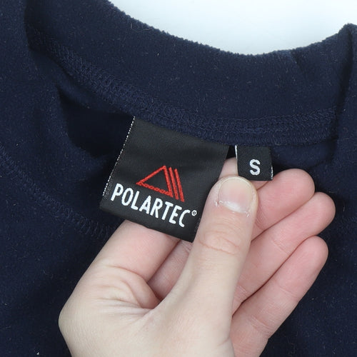 Polartec Men’s Blue Fleece Pullover Sweatshirt Small Regular Fit