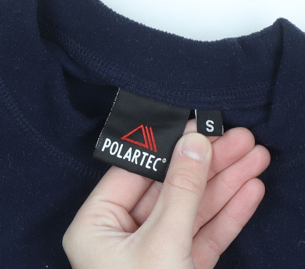 Polartec Men’s Blue Fleece Pullover Sweatshirt Small Regular Fit