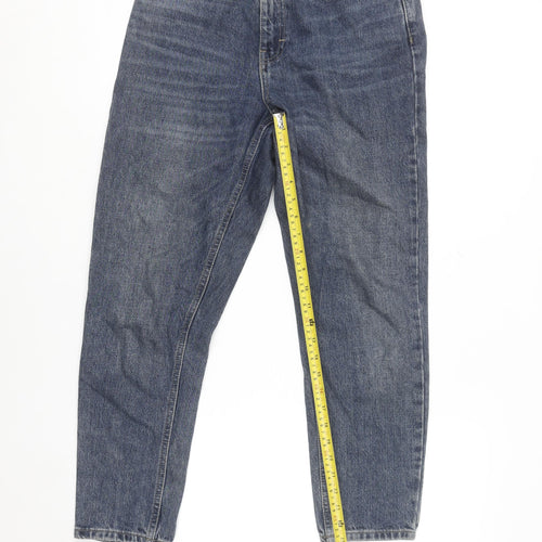 Topshop Women's Blue Mom Jeans Size 10 Regular Fit Denim