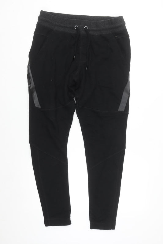 RevolutionRace Men's Black L Jogger Sweatpants with Zip Pockets