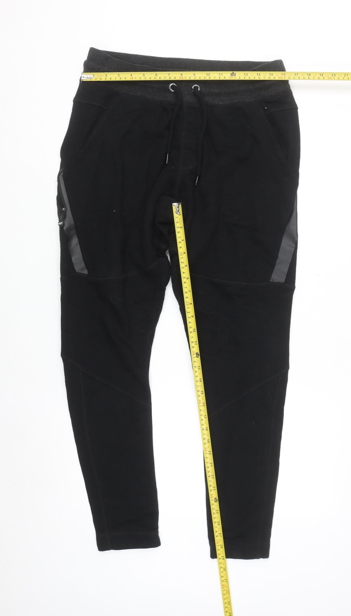 RevolutionRace Men's Black L Jogger Sweatpants with Zip Pockets